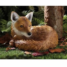 Realistic Red Fox Garden Statue Animal Ornament Outdoor Decorative Statue