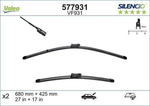 Valeo front wiper blades - valeo,