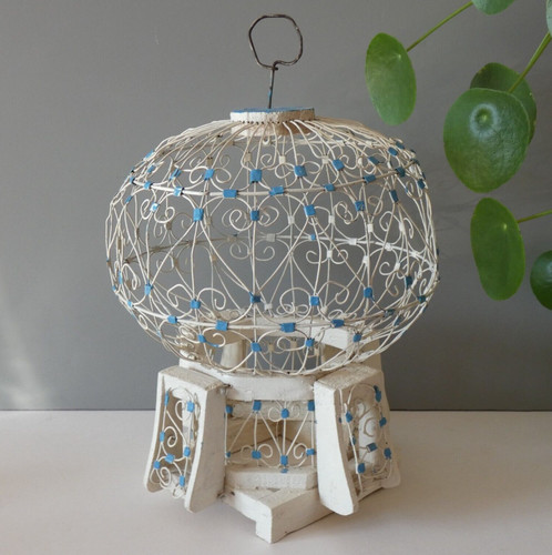 Vintage decorative bird - vintage, cage