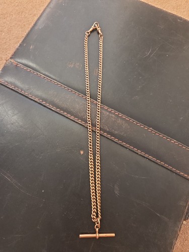 9ct gold antique albert - gold,