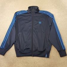 Adidas Mens Track Jacket XL Blue Navy Firebird Originals SST Trefoil Retro Zip