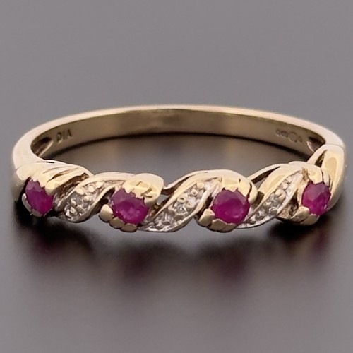 9ct yellow gold ruby - 9ct,