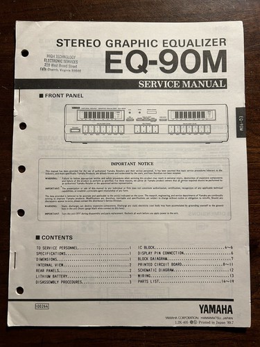 Yamaha 90m stereo graphic - yamaha, eq-90m