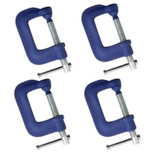 4Pc G Clamp Set 50mm (2") Small Heavy Duty Screw C Clamps for Wood & Metal Work