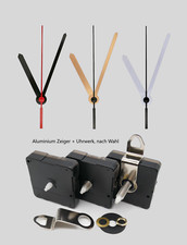 Quartz Movement Silent With Hands Set 9cm Black White Gold - Movement No Ticking