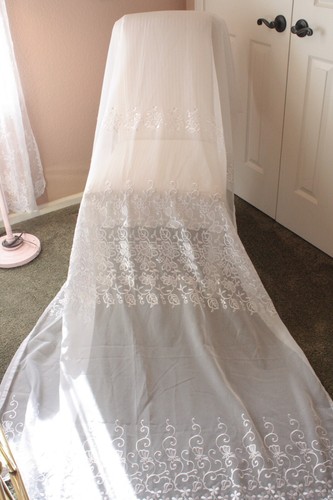 White sheer curtain panel - white,