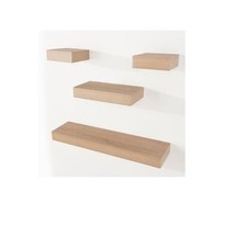 Floating Wall Shelf Wood Effect Shelving Shelves Unit Kit Display Home Office