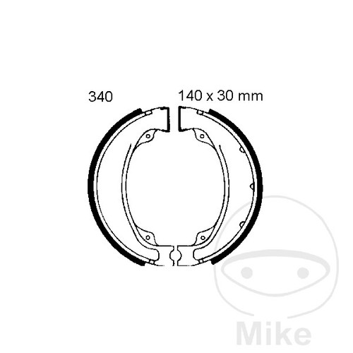 Ebc spring brake - shoes, altn