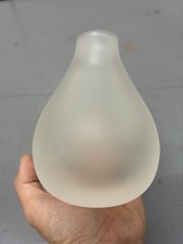 Frosted Glass Teardrop Vase 6” Modern Minimalist Decorative Home Decor