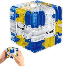 3D Maze Cube Puzzle - Large Labyrinth Ball Game with 6-Side Challenge Fidget Toy