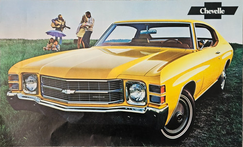 1971 chevrolet chevelle 11x18 - chevrolet,