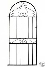 Metal Arched Garden Side Gate to fit 3ft(915mm) gap x 6ft2(1880mm) high WWB17