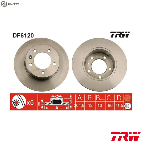 Brake disc df6120 for - brake,