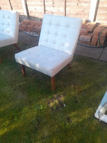 White faux leather barcelona - white,