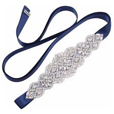 Handmade Rhinestone Bridal Sashes Belt Crystal Belts for Wedding Bride Dress