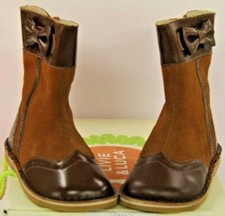 LIVIE & LUCA 'WHITNEY' BROWN CLASSIC SMOOTH LEATHER UK SIZE UK 8 JR EU 25