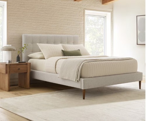 West elm bed frame chenille - west,