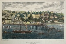 Old Antique Print 1890's Sights and Scenes Ryde Pier Isle of Wight