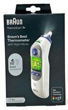 Braun ThermoScan 7+ Ear Thermometer Age Precision with Night Mode IRT6525