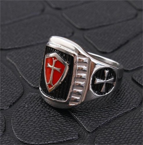 Men red cross shield - red,