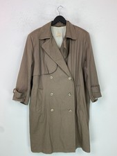 Maxwell Vintage Brown Double Breasted Maxi Trench Coat Cotton Size 38