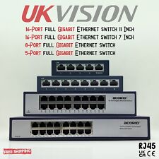 5/8/16 Port GIGABIT Switch 1000Mbps Cat5e/Cat6 LAN RJ45 Ethernet Network Desktop