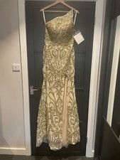mori lee prom dress size 10 - gold sequin
