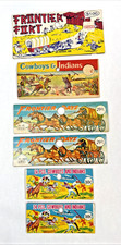 Vintage 1960s Western Cowboy Indians Header Bag Tops Lot Frontier Fort
