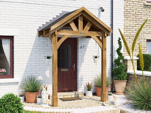 Wooden porch canopy 1 5m - wooden, x