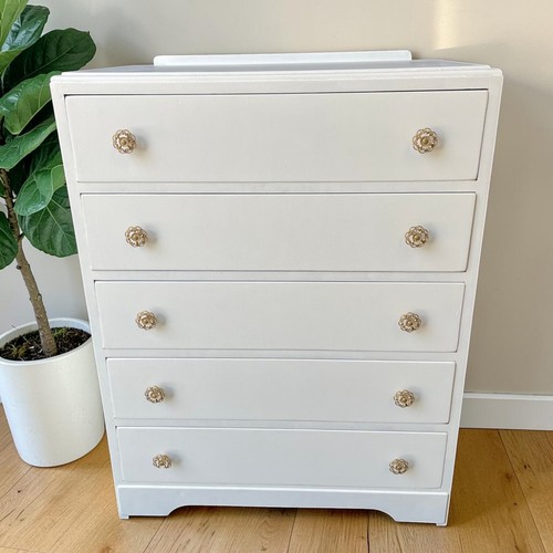 Vintage white painted drawer - vintage, 5