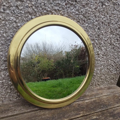 Vintage round brass - vintage, mirror