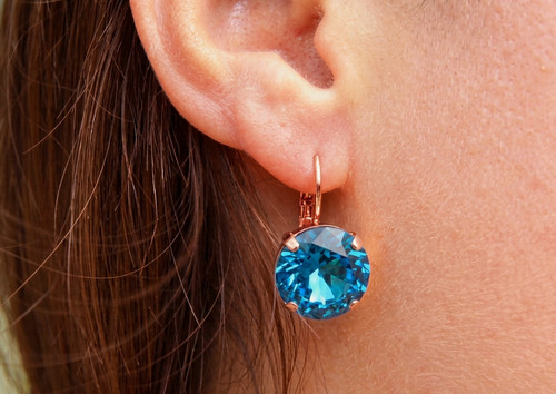 Aquamarine blue rivoli crystal - blue,
