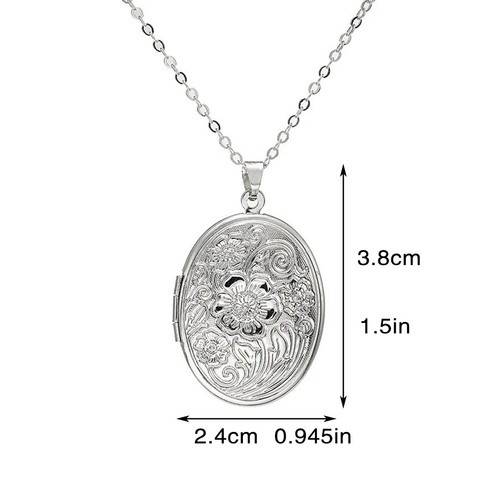 Gold silver locket necklace - gold/silver,