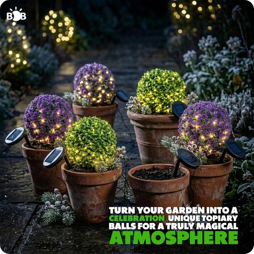 28cm solar powered topiary - solar,