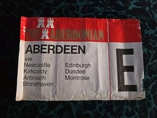 BR InterCity Carriage Window Label The Aberdonian Aberdeen via Edinburgh