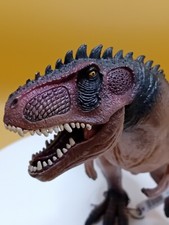 SCHLEICH TYRANNOSAURUS REX DINOSAUR FIGURE, COLLECTIBLE FIGURINE, BROWN TREX.