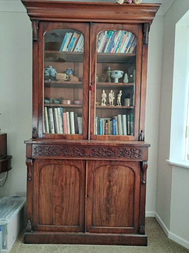 Victorian library bookcase - library,