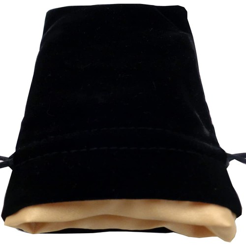 Velvet dice bag with satin - velvet,