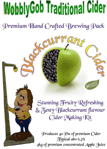 Wobblygob blackcurrant cider - blackcurrant,
