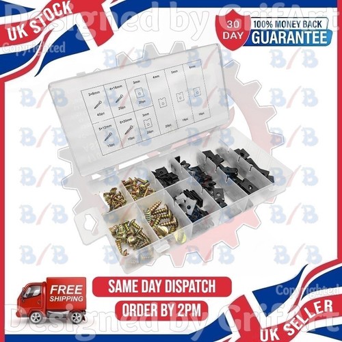 170pc assorted clips with - u,