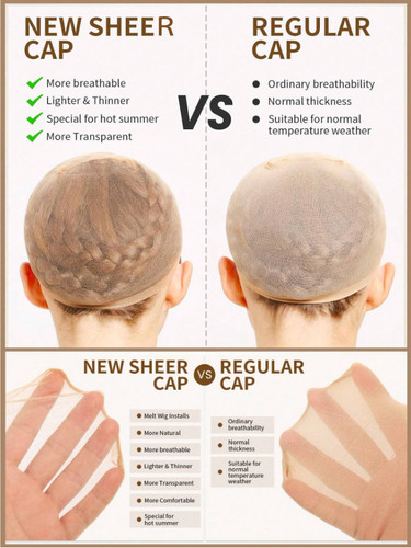 Wig cap hair black - wig, nude