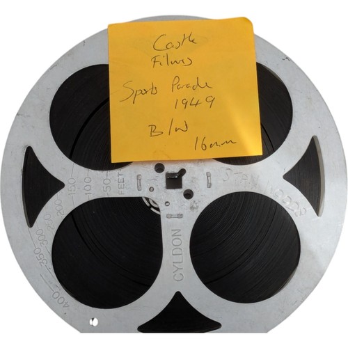 16mm movie sports parade - bw,