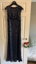 Jenny Packham Navy Sequin Maxi