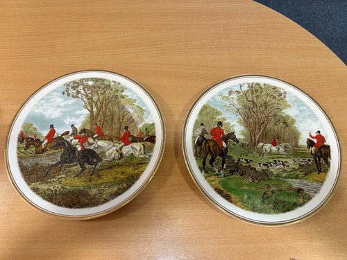 Hunting scene plates from - plates,