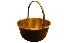 Antique Victorian Brass Preserving Pan Perfect for Collectors or Rustic Decor 16