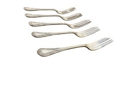 Five Lily Pattern Cake Forks