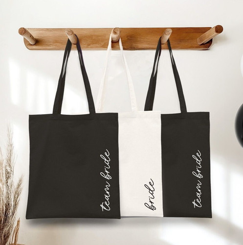 Team bride tote bags black - tote, &