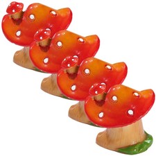  4 Pcs Bonsai Miniature Figurines Garden Decoration Decorations Resin Ornaments