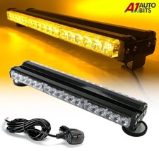 LED Roof Recovery Light Bar Amber Warning Strobe Flashing Magnetic Beacon 12-24v
