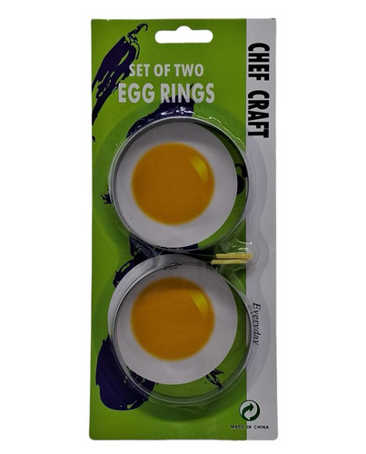 2pc round egg ring mould - egg,